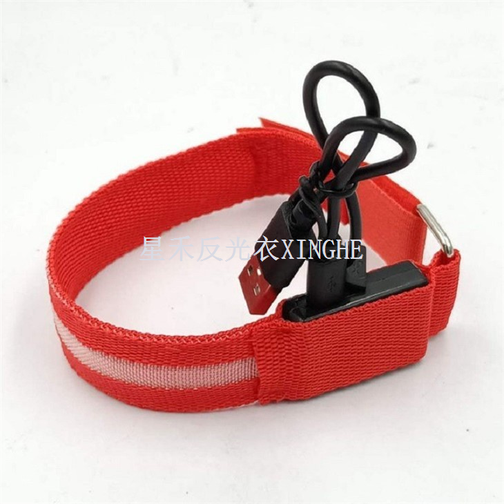 Reflective LED Light Arm Armband Strap Safety Belt For Night Running Cycling