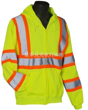 سويت شيرت بغطاء للرأس من Hi Vis مع خطوط متباينة