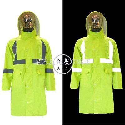 وزرة معطف واق من المطر عاكسة للصرف الصحي المروري